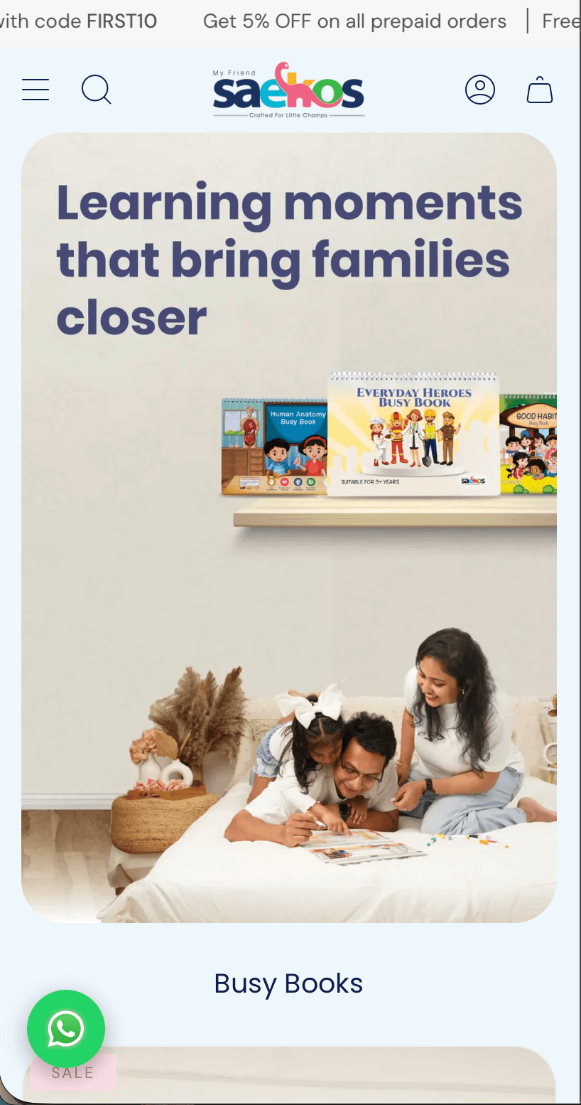 Mobile experience — fast, clean, conversion-first