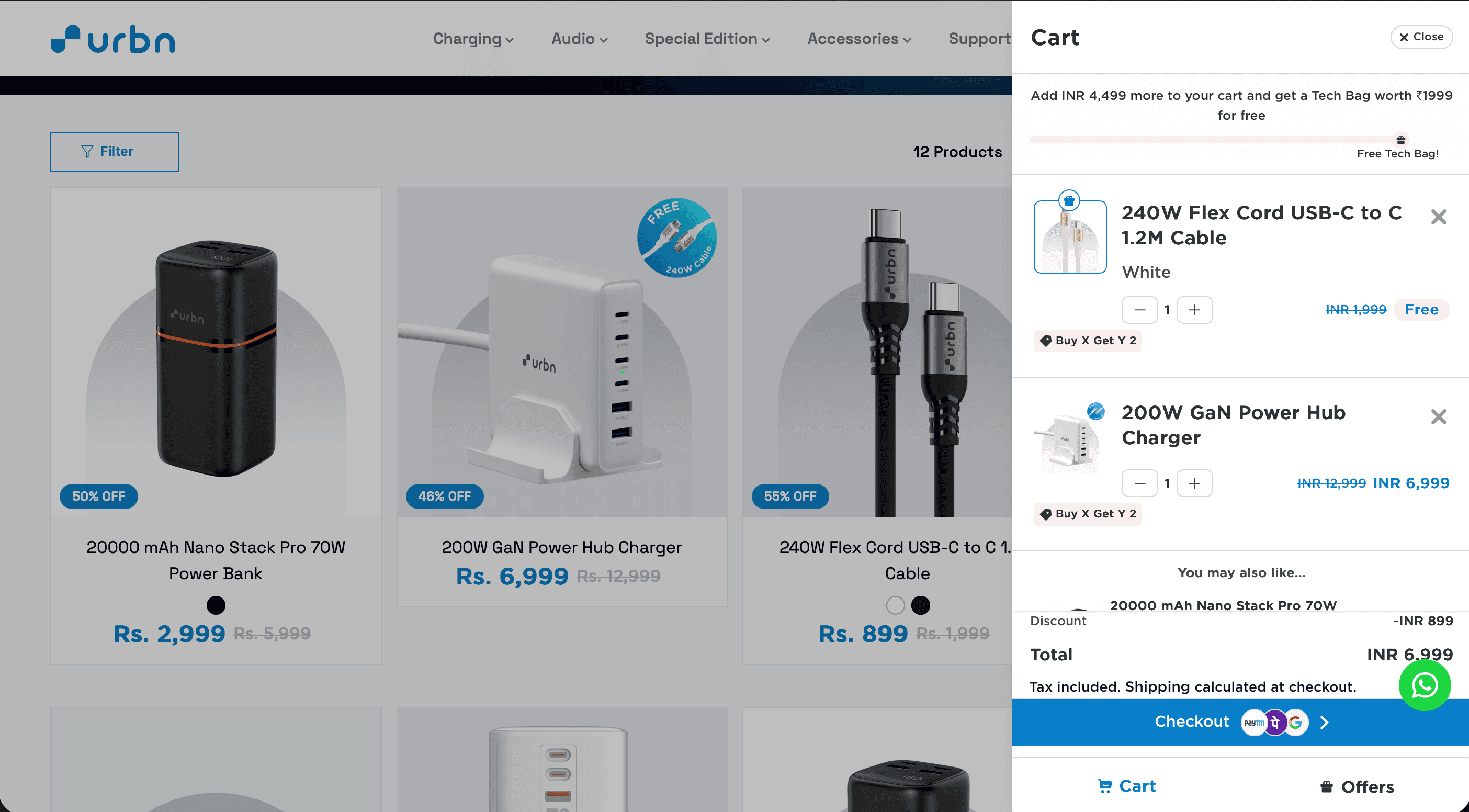 ALT: Collection page layout showing device filters, offer pricing, and quick comparison cards
